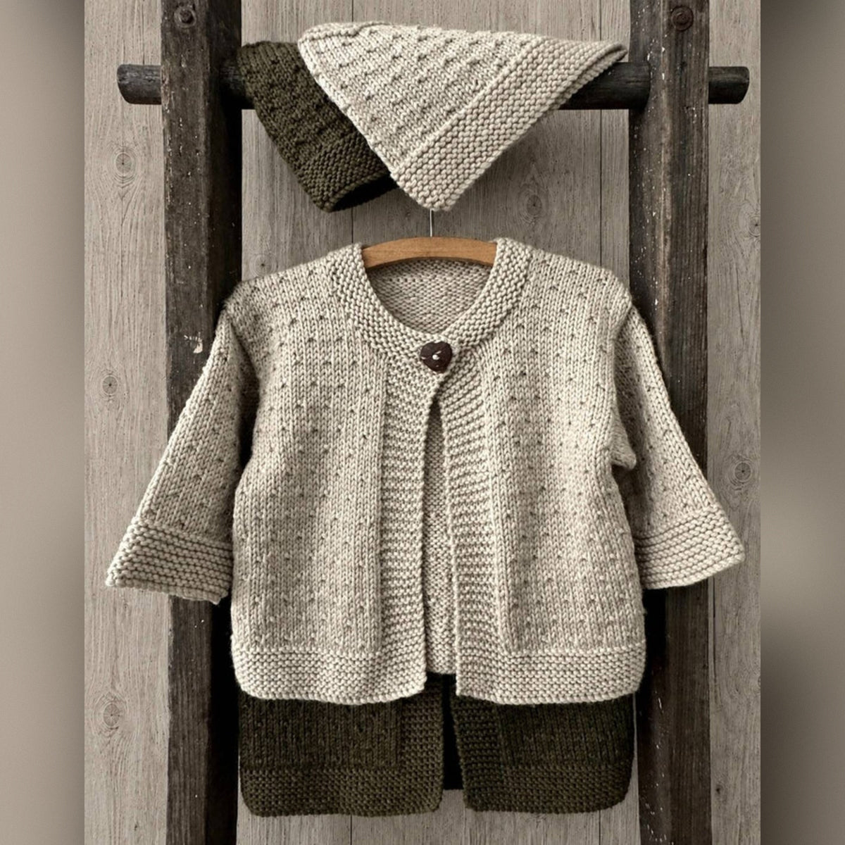 Mika Cardigan & Hat 8ply | The Kiwi Stitch & Knit Co